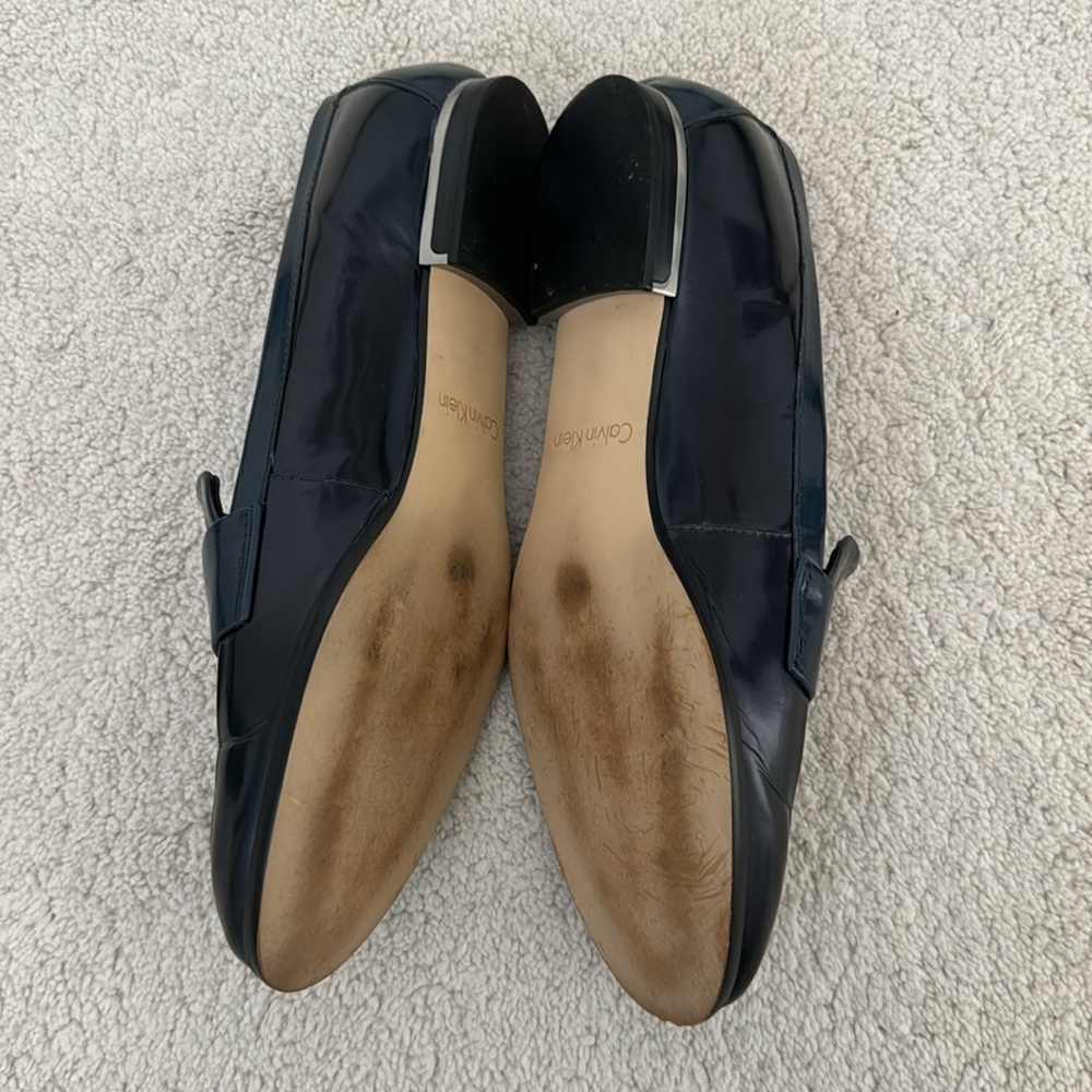 Calvin Klein Black Leather Slip-On Loafers - Picture 5 of 6